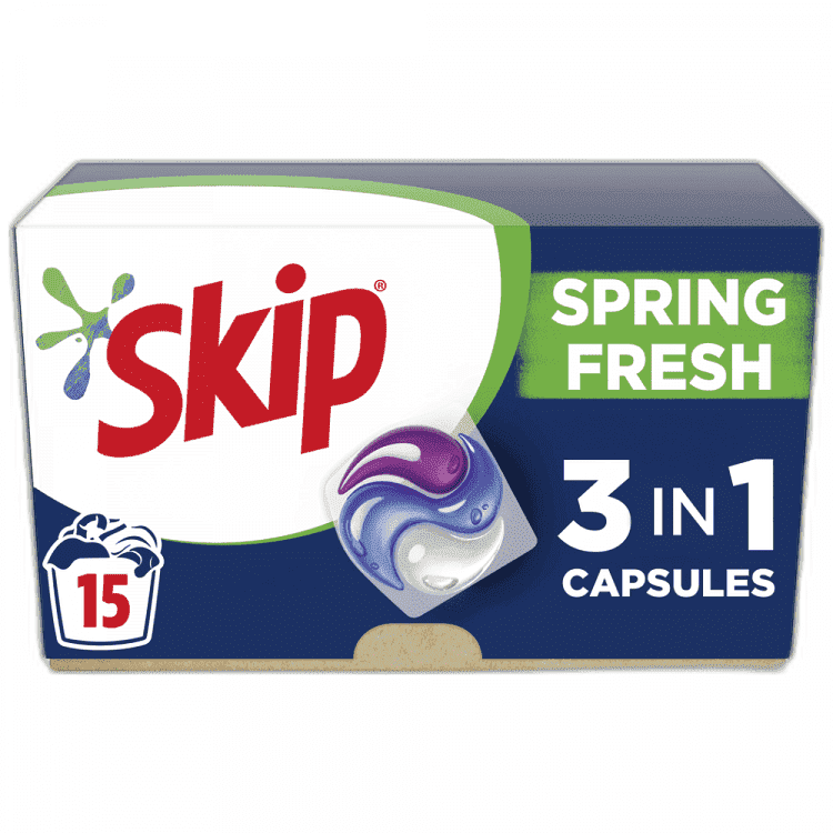 Skip Απορρυπαντικό Πλυντηρίου Ρούχων Κάψουλες Spring Fresh 317gr