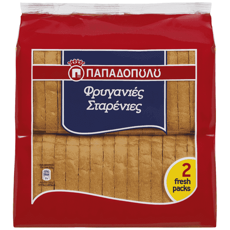 Παπαδοπούλου Φρυγανιές Σταρένιες 255gr