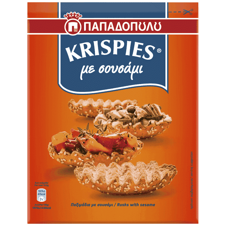 Παπαδοπούλου Krispies Σουσάμι 200gr