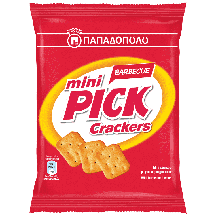 Παπαδοπούλου Mini Pick Crackers BBQ 250gr