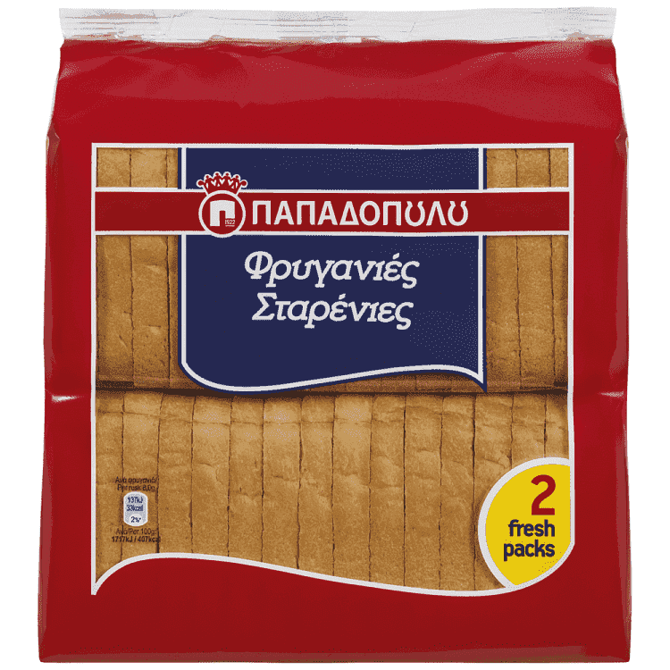 Παπαδοπούλου Φρυγανιές Σταρένιες 255gr
