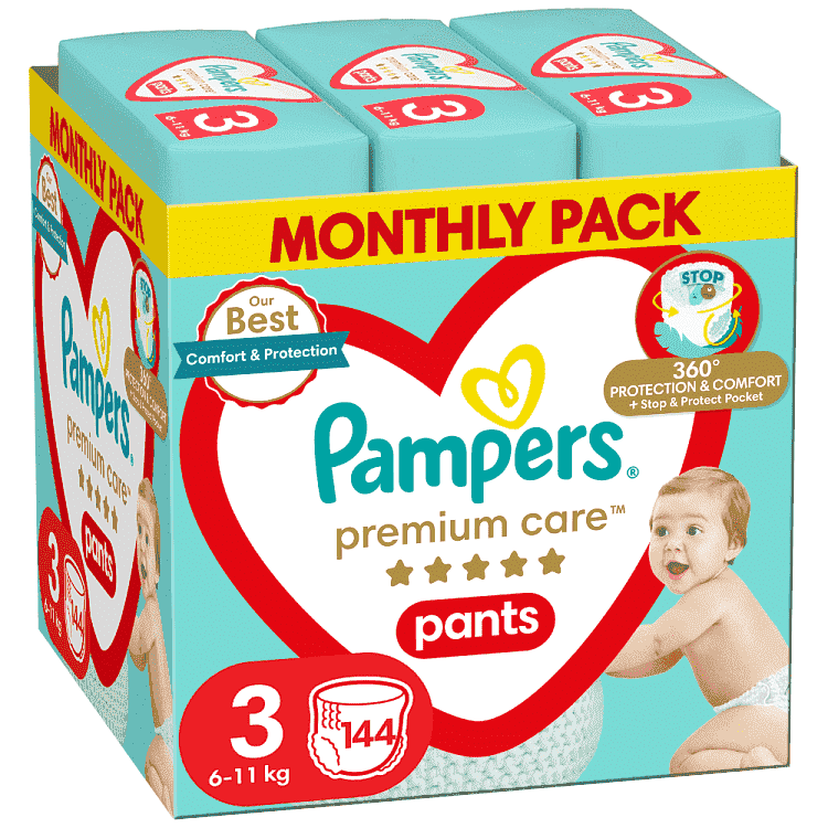 Pampers Premium Pants 144τεμ Nο3 6-11kg