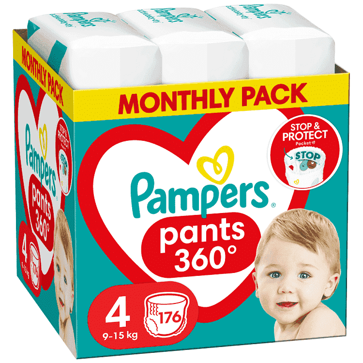 Pampers Πάνες Pants Monthly Pack (176τεμ) Νο 4 (9-14kg)