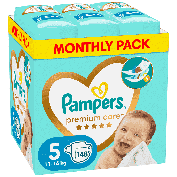 Pampers Premium Care N.5 (11-16g) 148τεμ