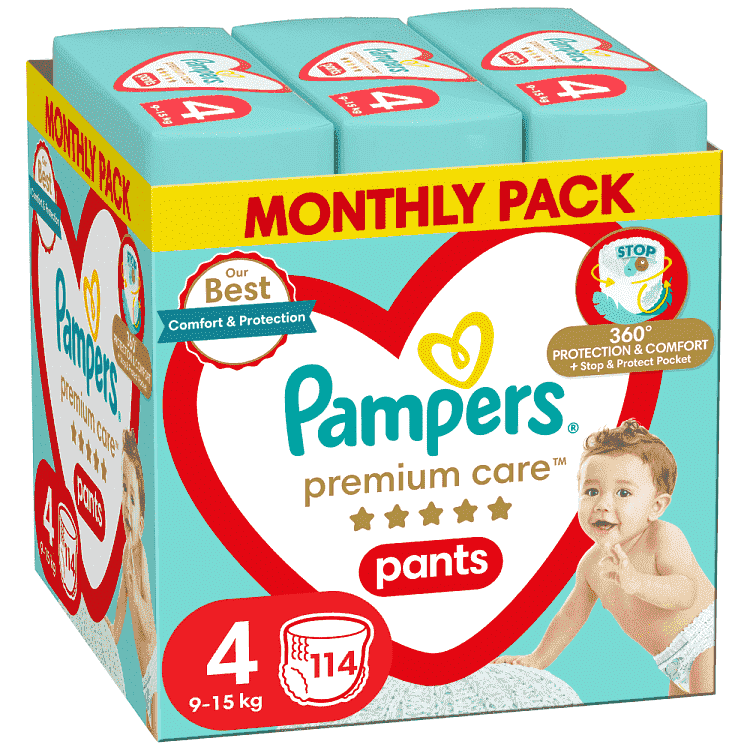 Pampers Premium Pants 114τεμ Nο4 9-15kg