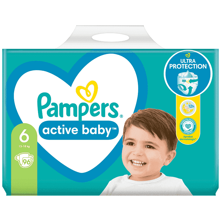 Pampers Πάνες Active Baby Mega Box (96τεμ) Νο6 (13-18kg)