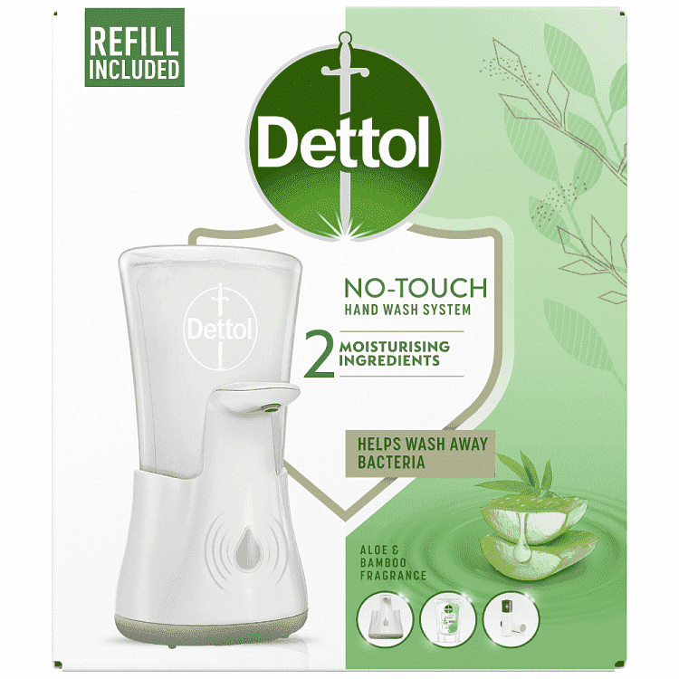 Dettol No Touch Αυτόματη Συσκευή + Ανταλλακτικό Κρεμοσάπουνο Aloe Vera 250ml