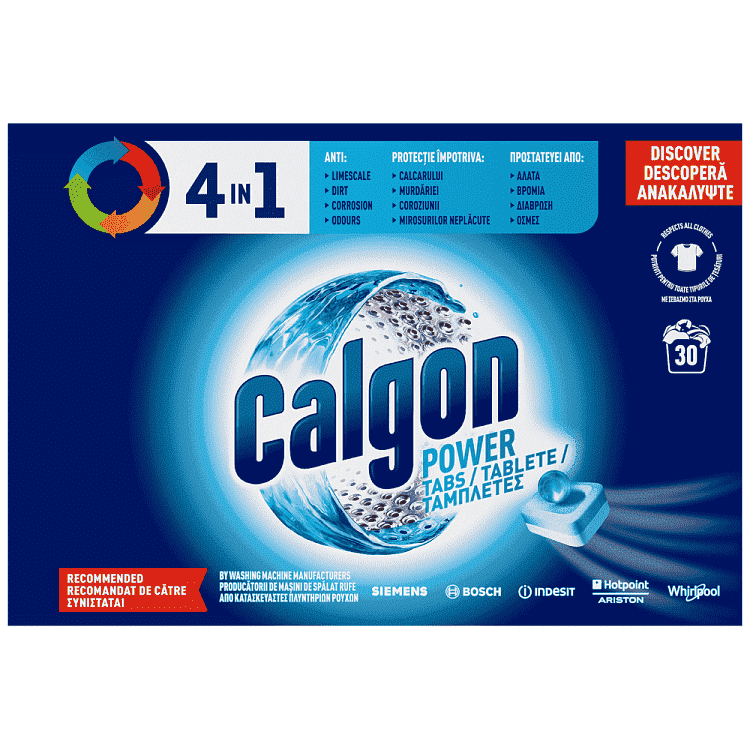 Calgon Aqua Αποσκληρυντικό Πλυντηρίου 30 ταμπλέτες