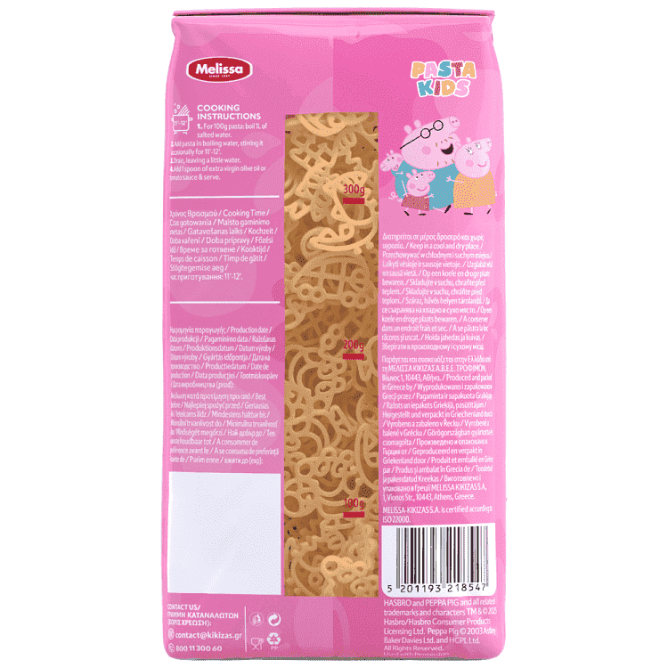 Melissa Pasta Kids Peppa Pig 400gr