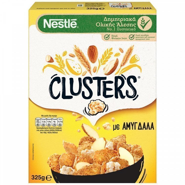 Nestle Clusters Δημητριακά Almond 325g