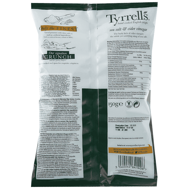 Tyrrell's Cider Vinegar & sea salt 150gr
