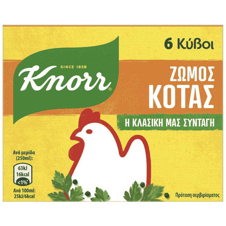 Knorr Ζωμός Κότας 6 κύβοι 3lt