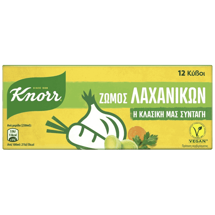 Knorr Ζωμός Λαχανικών 12 κύβοι 6lt