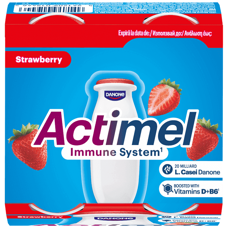 Actimel Ρόφημα Γιαουρτιού Φράουλα 4x100gr