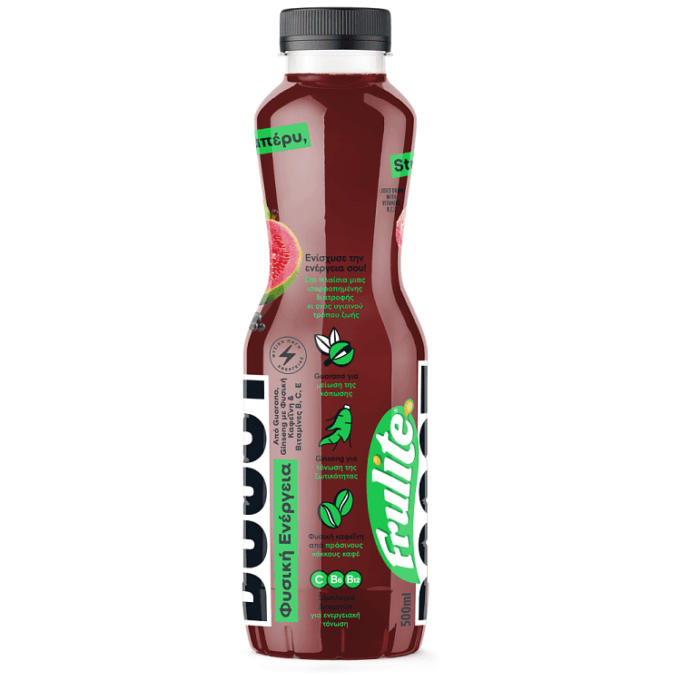 Frulite Boost Μήλο Φράουλα Ελντερμπέρι Γκουάβα 500ml