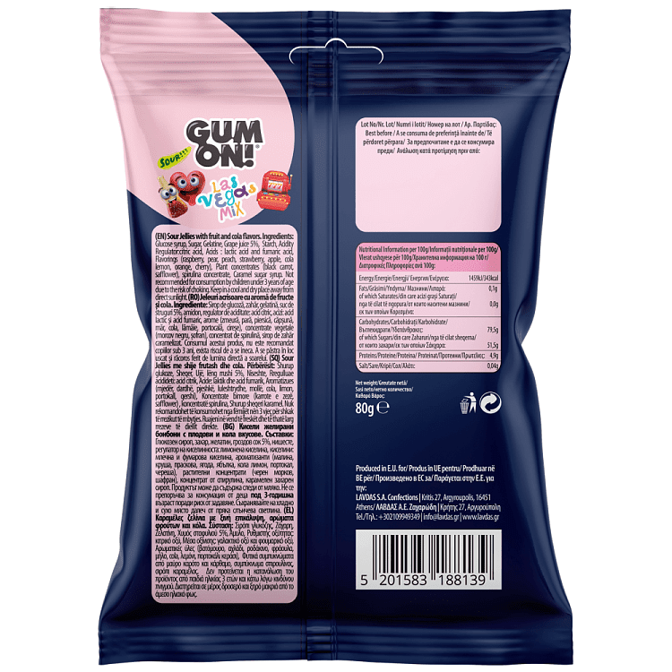 Gum On Mix Las Vegas 80gr
