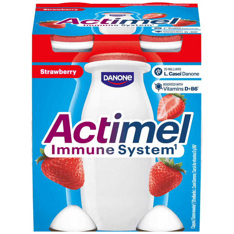 Actimel Ρόφημα Γιαουρτιού Φράουλα 4x100gr