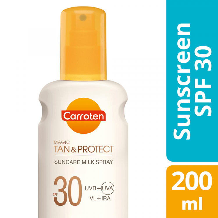 Carroten Magic Tan & Protect Αντηλιακό Γαλάκτωμα Spray SPF30 200ml