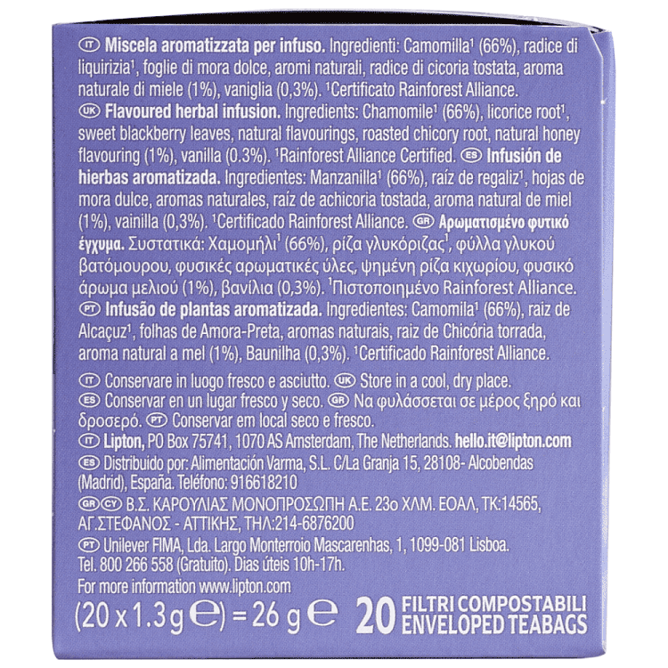 Lipton Aφεψήματα Golden Chamomile 26gr 20τεμ