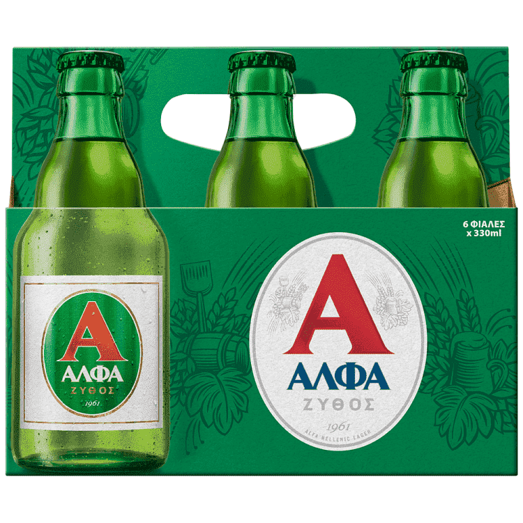 Άλφα Retro Μπίρα Φιάλη 330ml 6τεμ