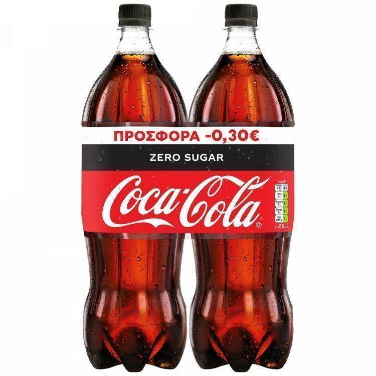Coca-Cola Zero 1,5lt 2τεμ -0,30€