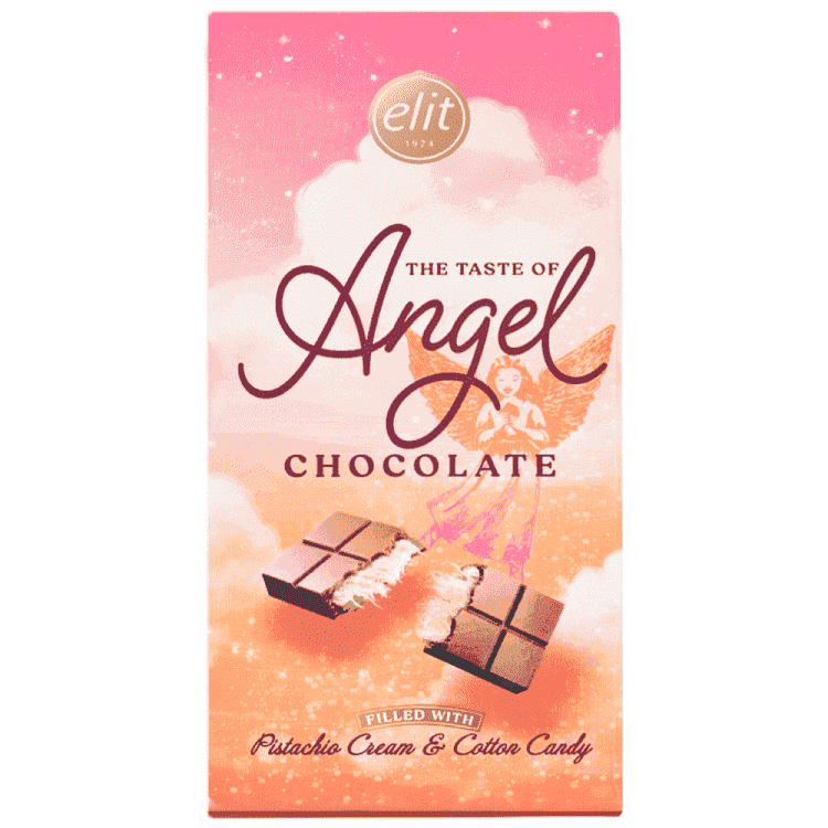 Elit Angel Milk Σοκολάτα Pistachio &Cotton Candy 85gr