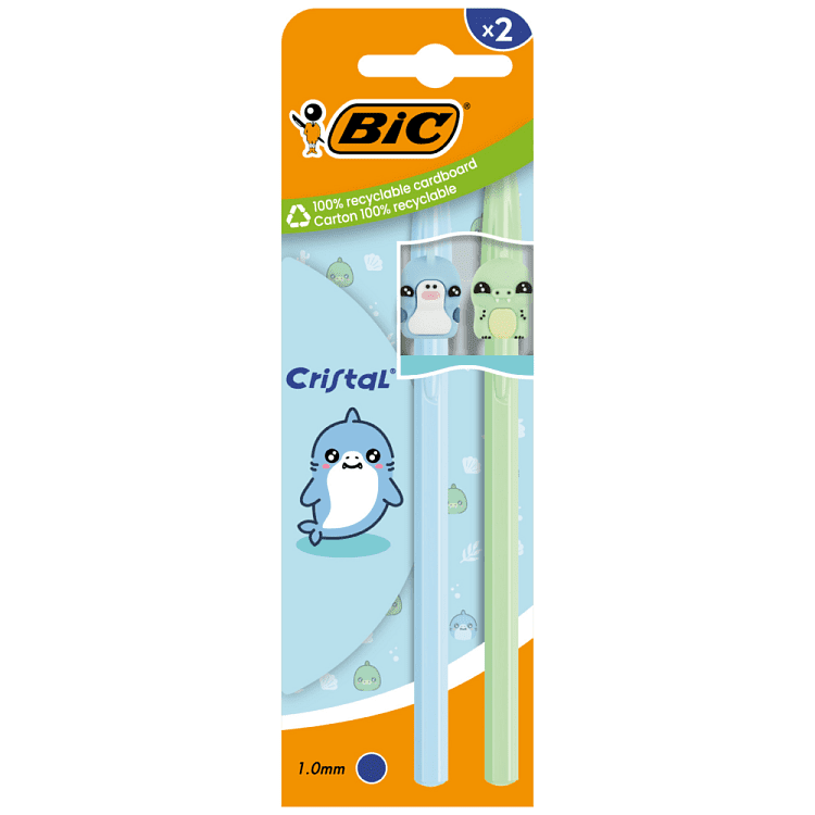 Bic Cristal Στυλό Pack Blue Green Ast 6 Eu