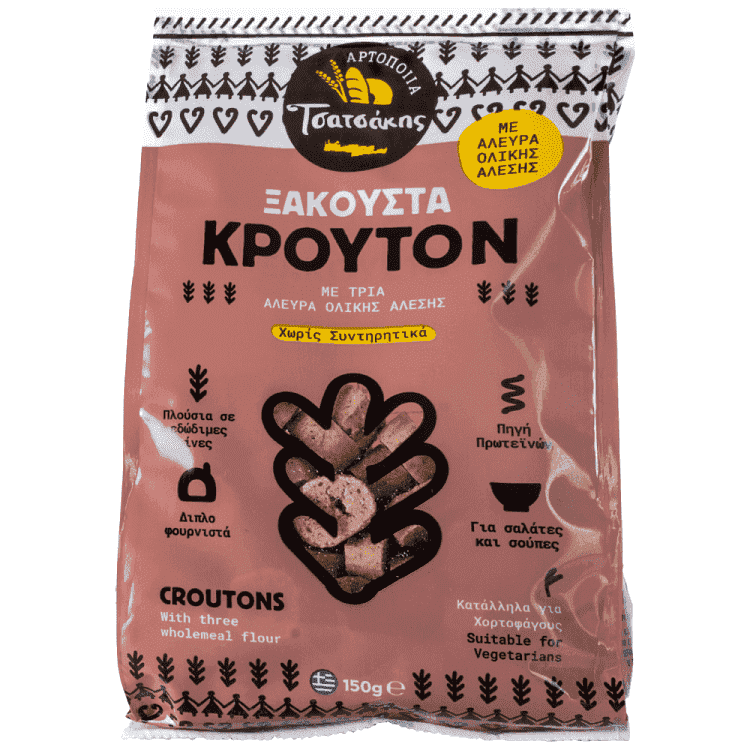 Τσατσάκης Κρουτόν Ολικής Άλεσης 150gr