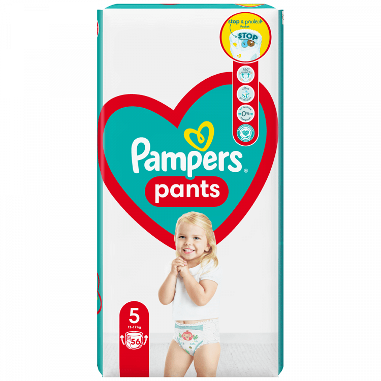 Pampers Πάνες Pants Giant Pack (56 Τεμ.) Nο 5 (12 - 17kg)