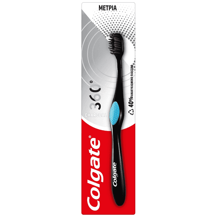 Colgate 360 Black Οδοντόβουρτσα Medium