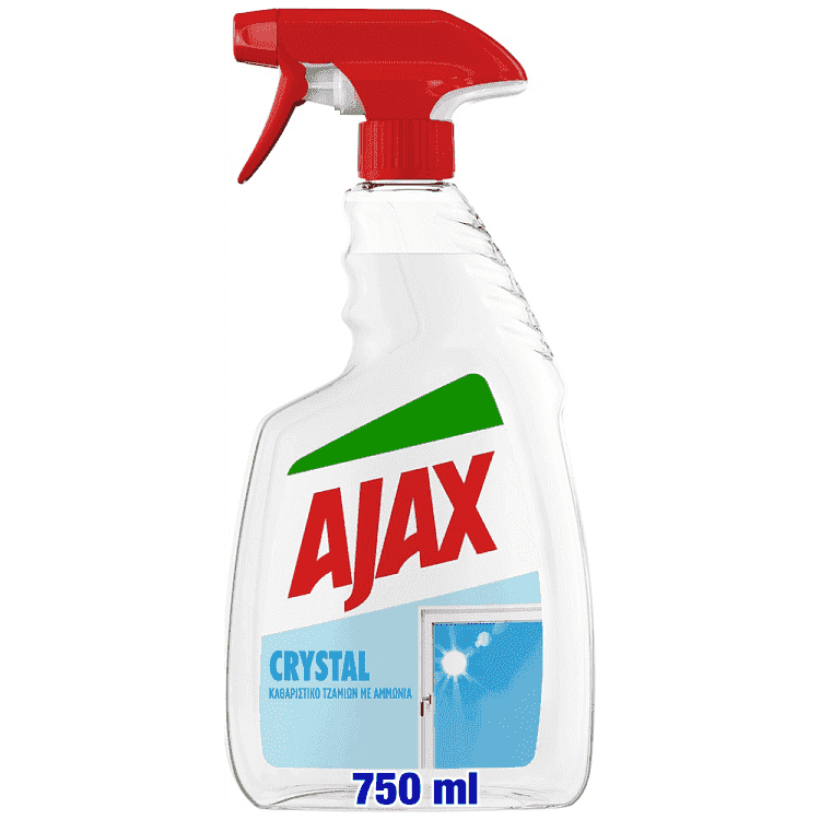 Ajax Υγρό Καθ/κό Τζαμιών Crystal Clean Αντλία 750ml