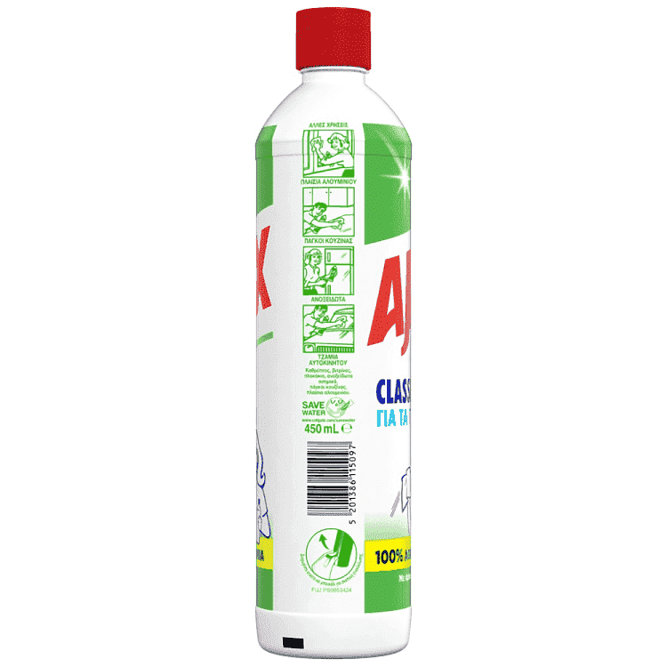 Ajax Classic Λεμόνι Καθαριστικό Τζαμιών 450ml