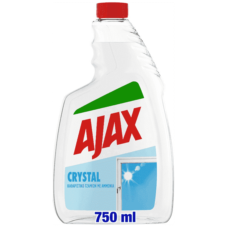 Ajax Υγρό Καθ/κό Τζαμιών Crystal Clean Ανταλλακτικό 750ml