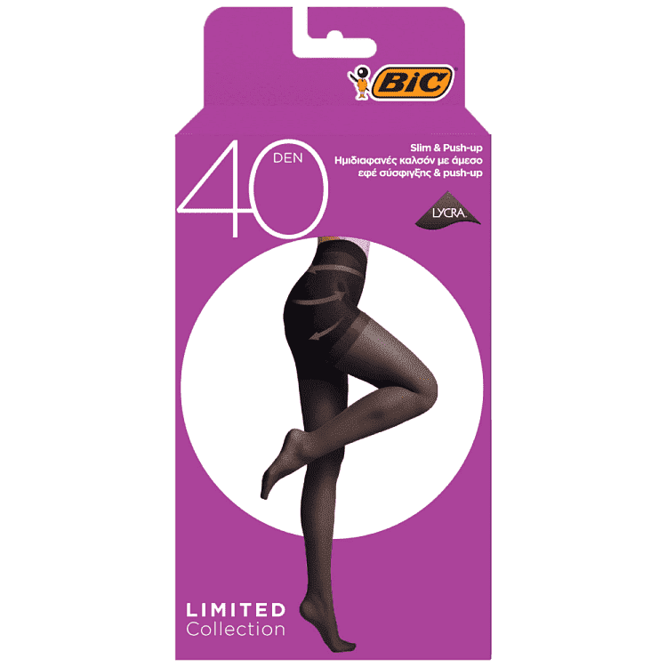 Bic Ltd Καλσόν Slim & Push Up 40d S/M gr