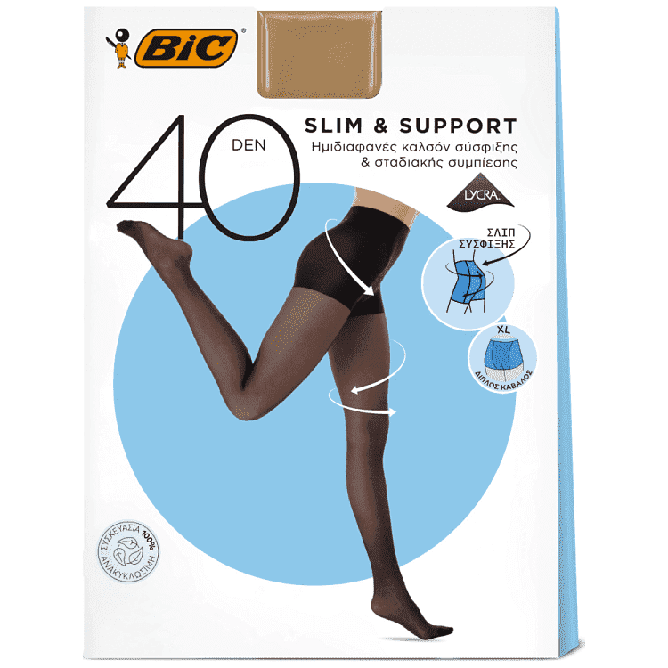 Bic Panty Καλσόν Slim & Support 40xl Honey