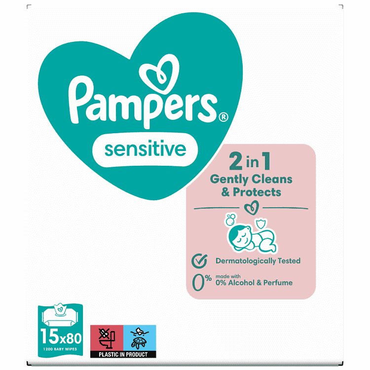 Pampers Sensitive XXL Μωρομάντηλα 1200τεμ