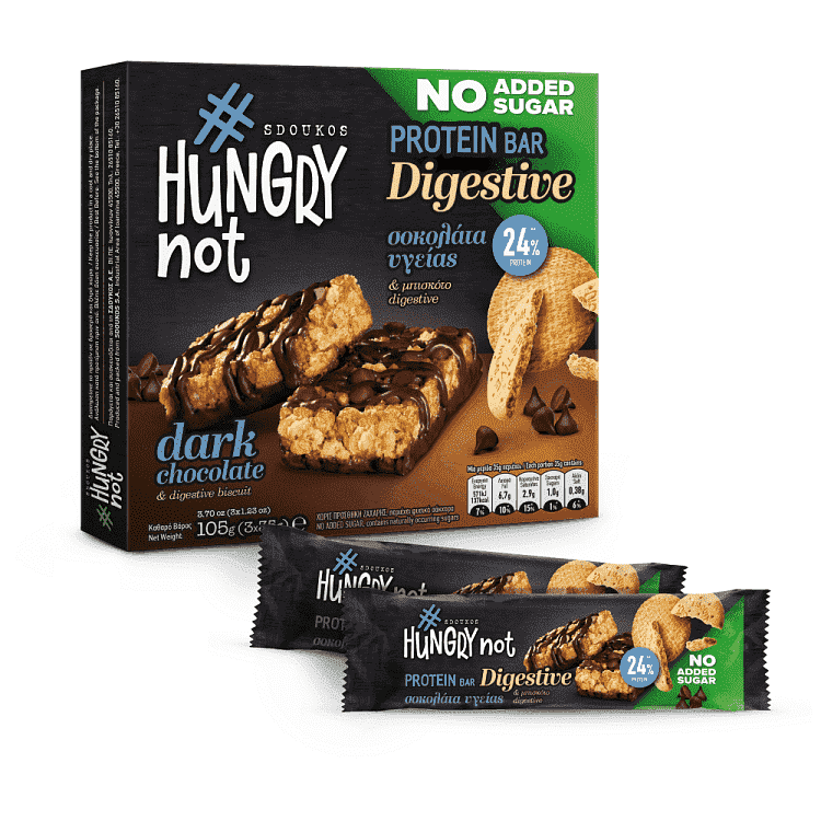 Hungry Not Μπάρες Protein Μαύρη Σοκολάτα 3x35gr