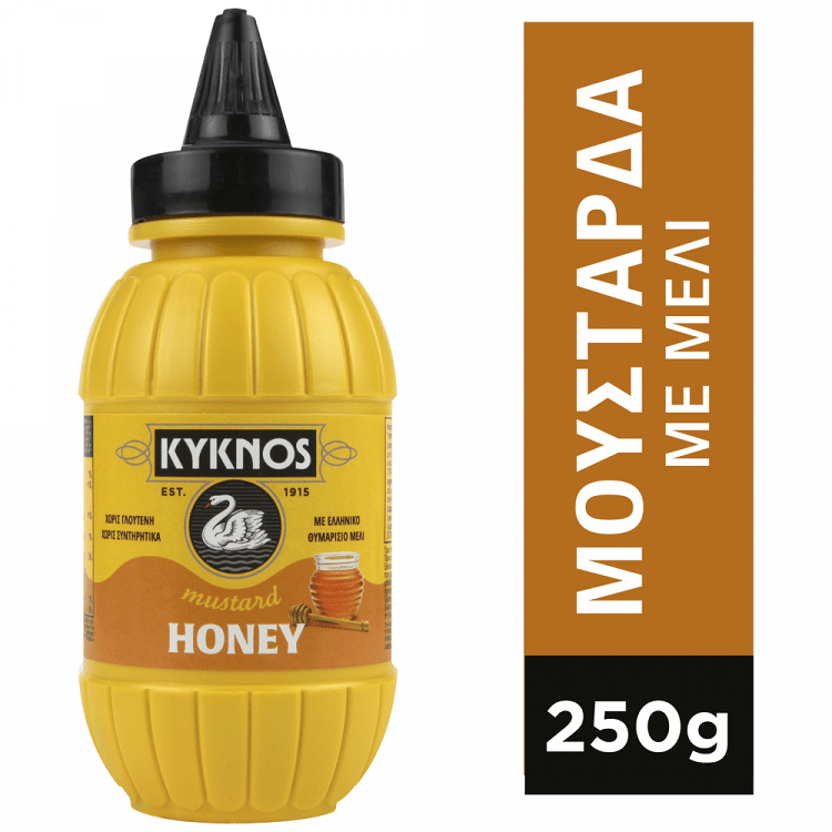 Kyknos Μουστάρδα Με Μέλι Πλαστική Φυάλη 250gr