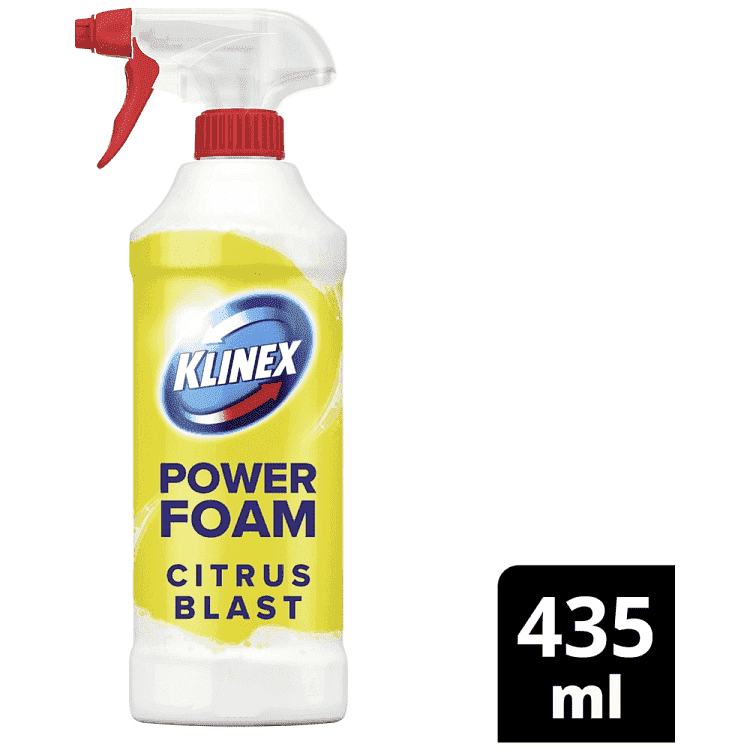 Klinex Power Foam Αφρός Καθαρισμού Μπάνιου Citrus 435ml