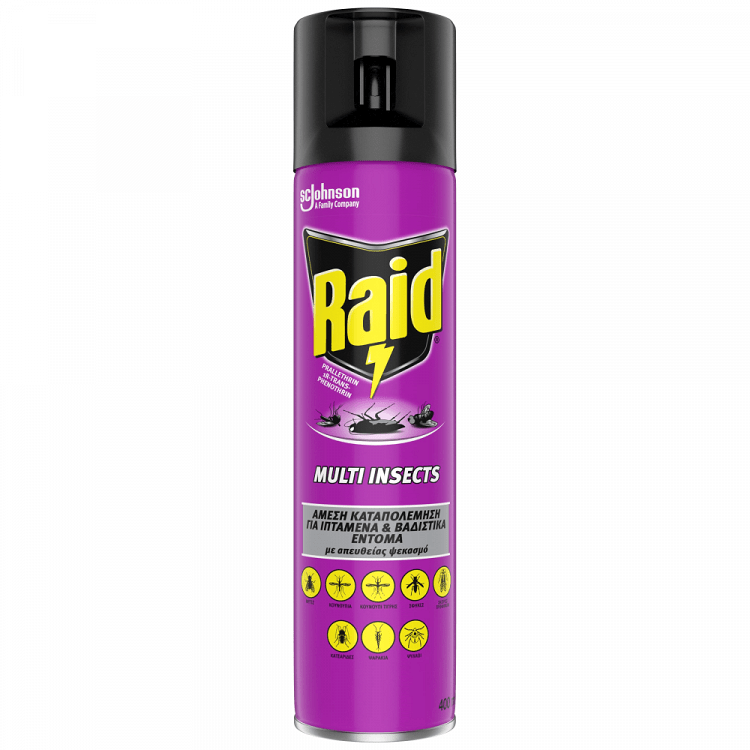 Raid Multi Insects Εντομοκτόνο Spray 400ml