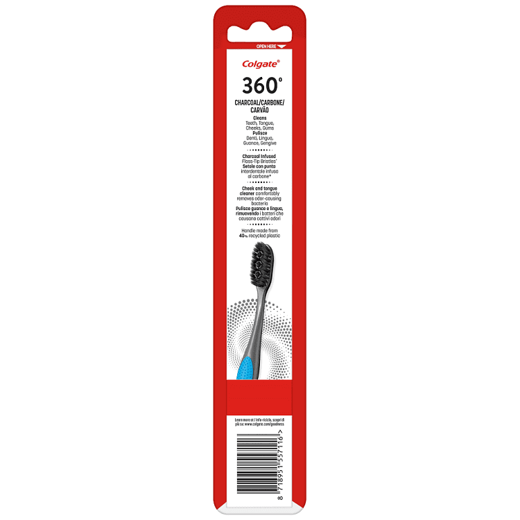 Colgate 360 Black Οδοντόβουρτσα Medium