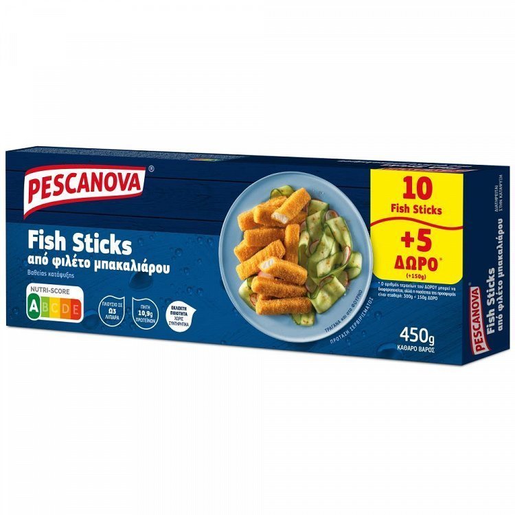 Pescanova Fish Sticks 450gr (300+150gr Δώρο)