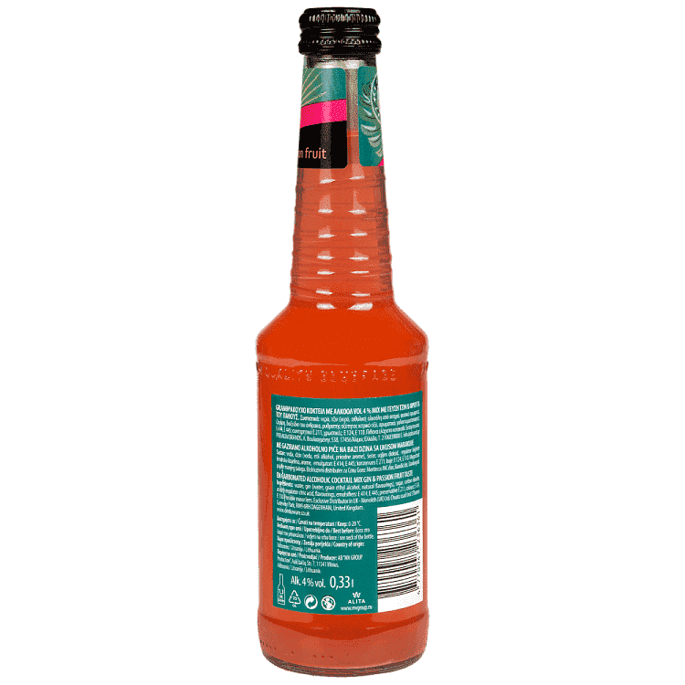 Mix Cocktail Gin & Passion Fruit 330ml