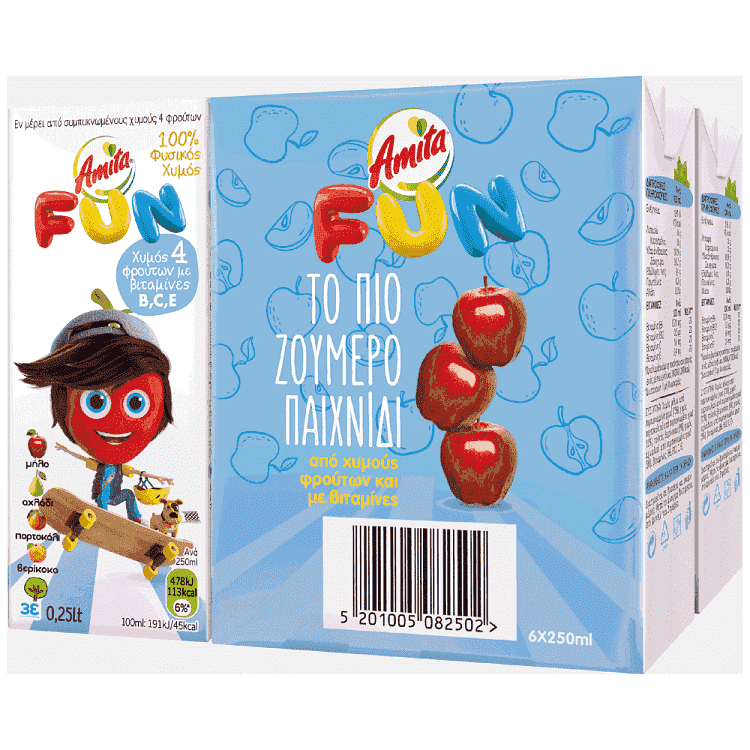 Amita Fun Μπλε Χυμός 250gr (6τεμ)