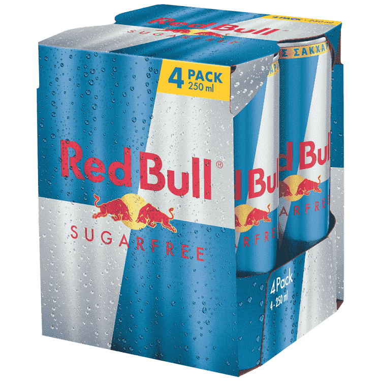 Red Bull Sugarfree 250ml 4τεμάχια