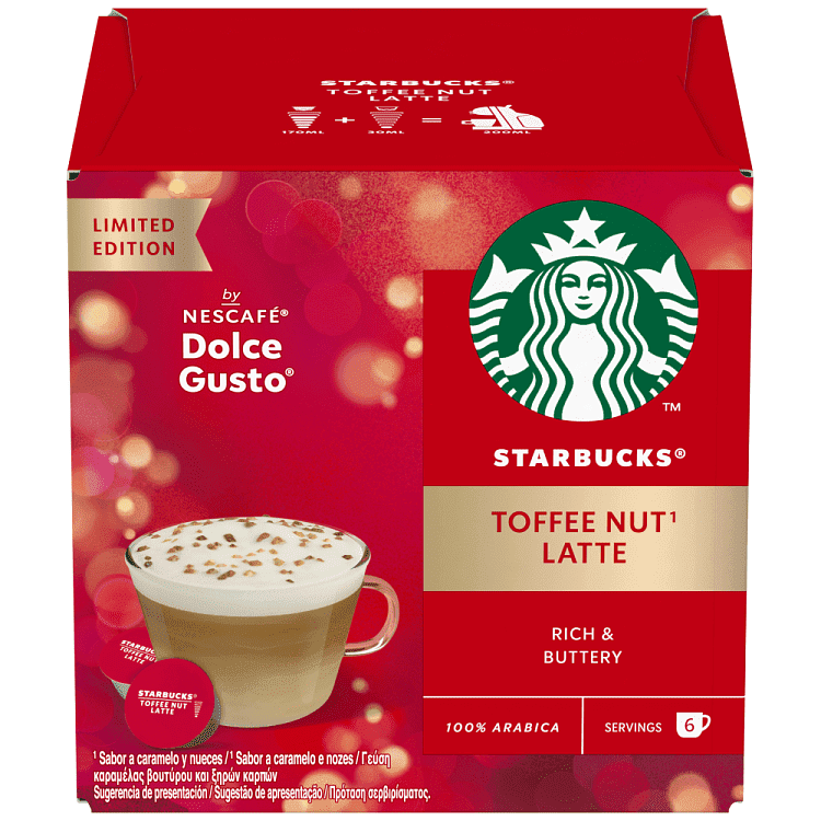 Starbucks Dolce Gusto Limited Edition Toffee Nut Latte 12 Κάψουλες 127,8gr