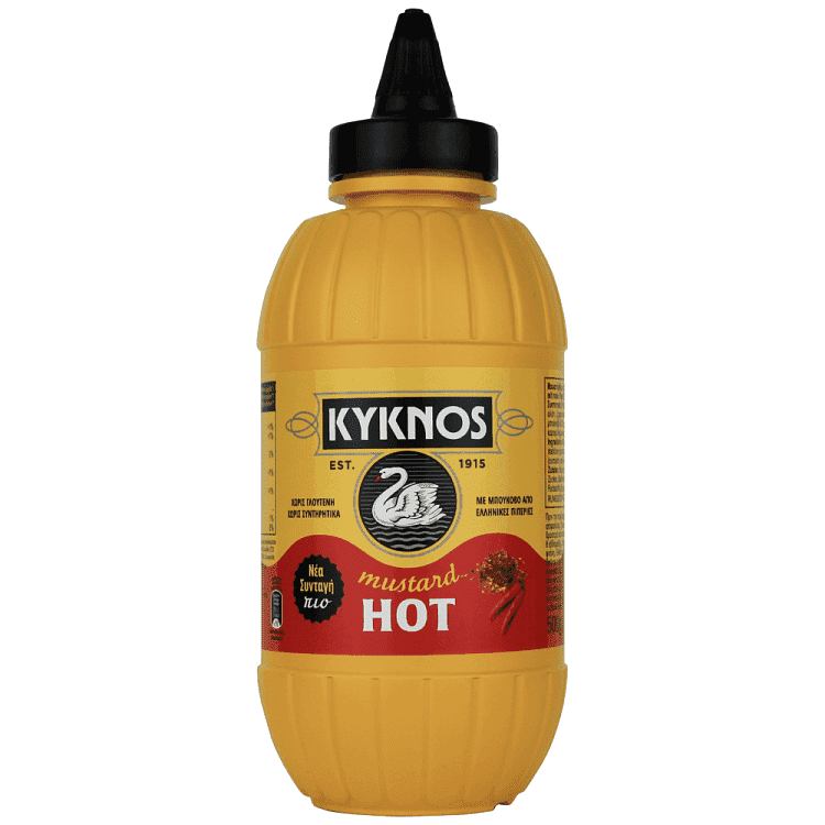 Kyknos Μουστάρδα Hot Πλαστική Φιάλη 500gr