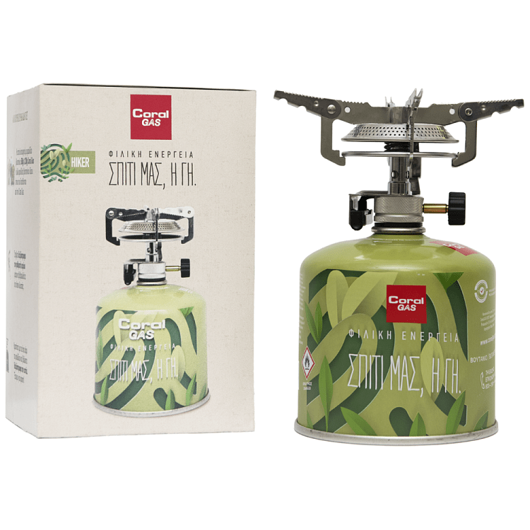 Coral Gas Εστία Hiker Plus Φιαλίδιο Coral Gas 900gr