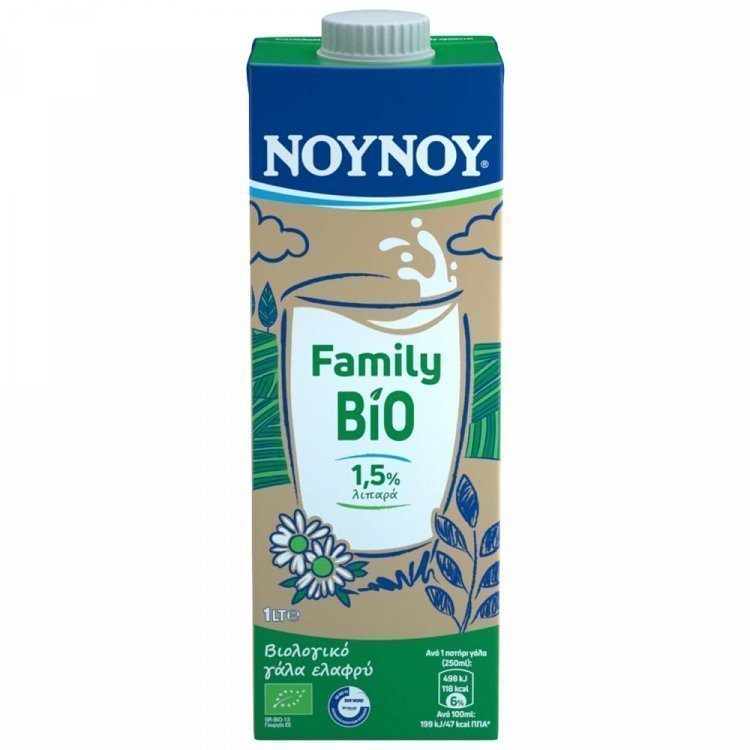 ΝΟΥΝΟΥ Family Γάλα Βιολογικό Ελαφρύ 1lt