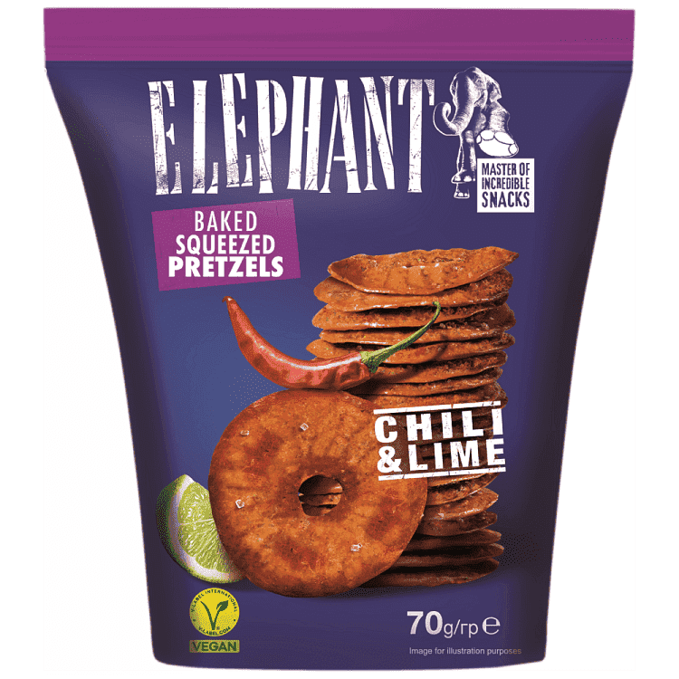 Elephant Mini Pretzel Lime & Chili 70gr